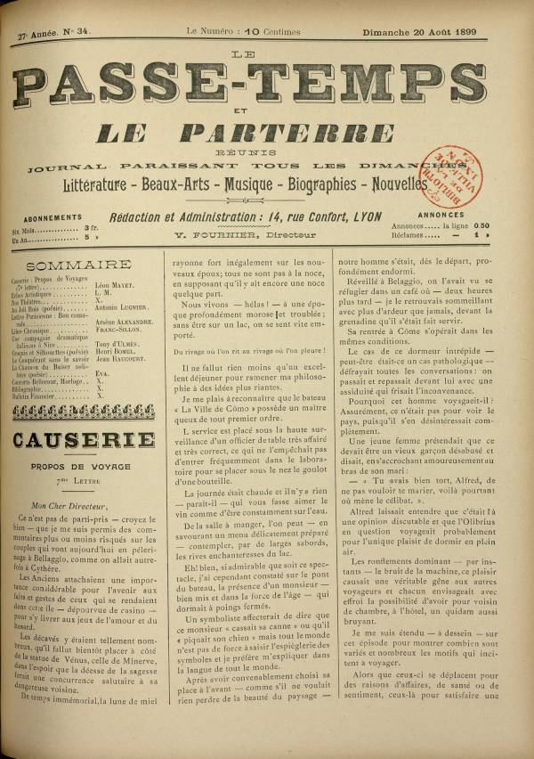
						Affichage en mode lecture de la page
					