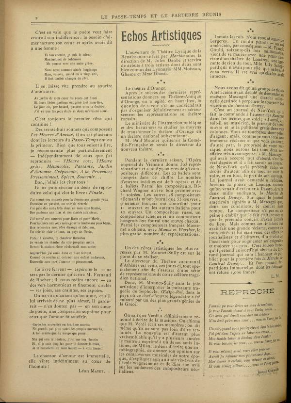 
						Affichage en mode lecture de la page
					