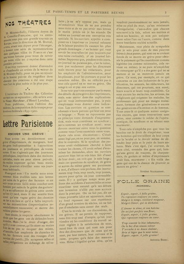 
						Affichage en mode lecture de la page
					