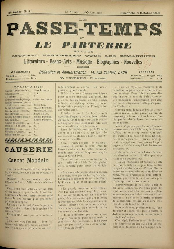 
						Affichage en mode lecture de la page
					