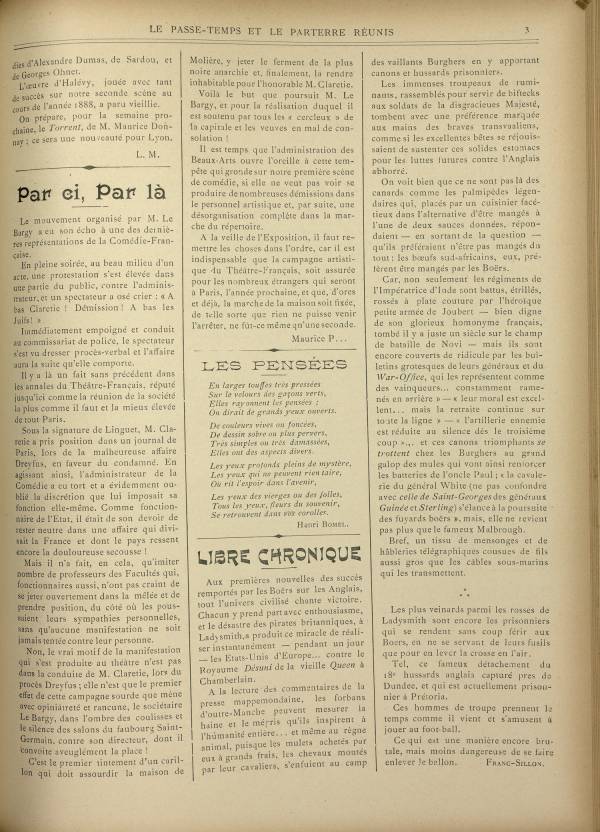 
						Affichage en mode lecture de la page
					