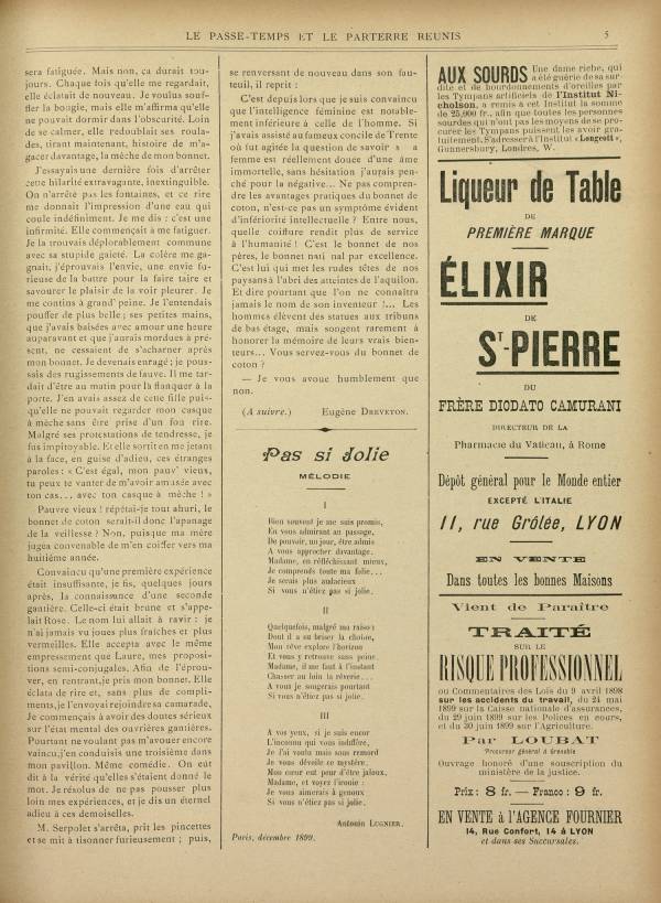 
						Affichage en mode lecture de la page
					