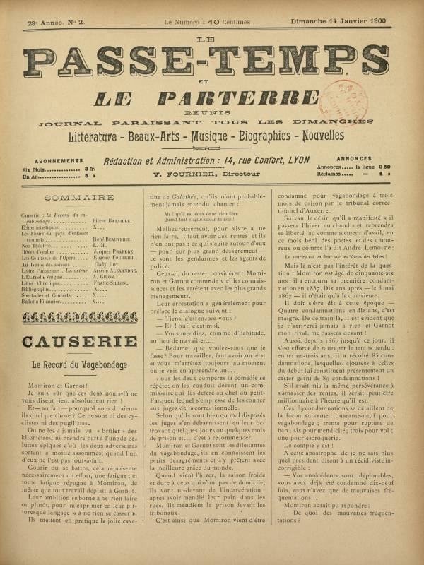 
						Affichage en mode lecture de la page
					