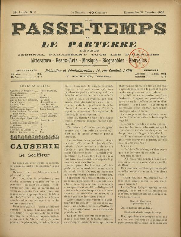 
						Affichage en mode lecture de la page
					