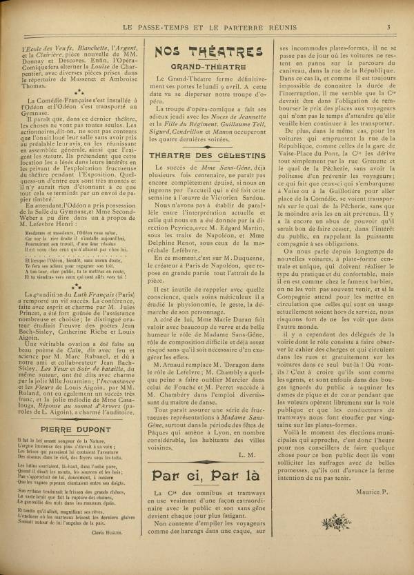 
						Affichage en mode lecture de la page
					