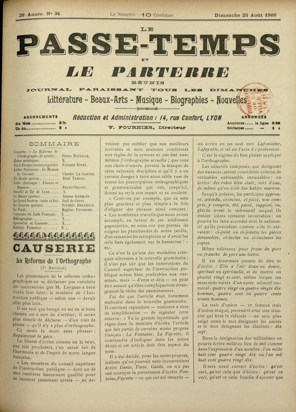 
						Affichage en mode lecture de la page
					