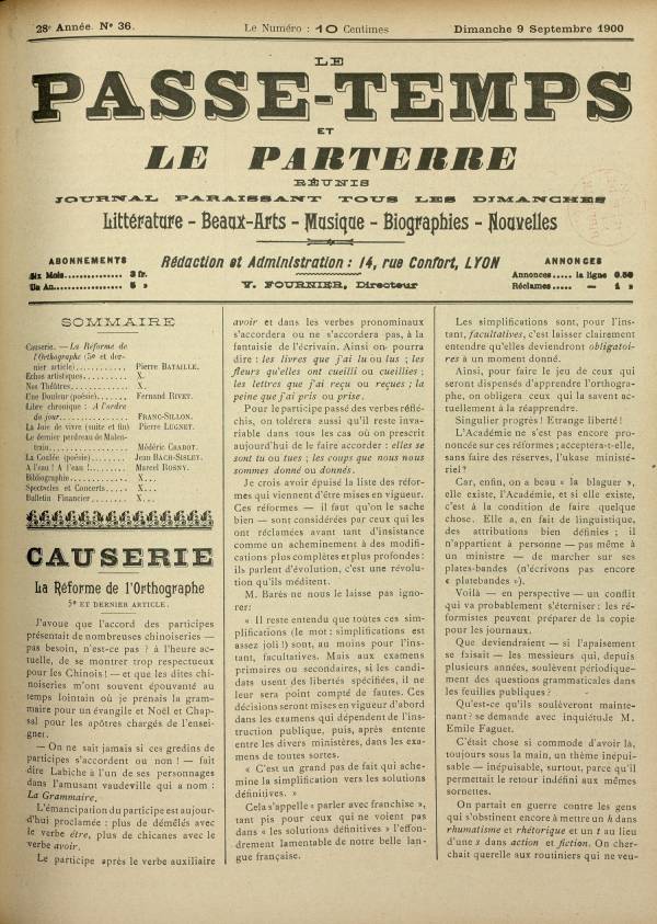 
						Affichage en mode lecture de la page
					