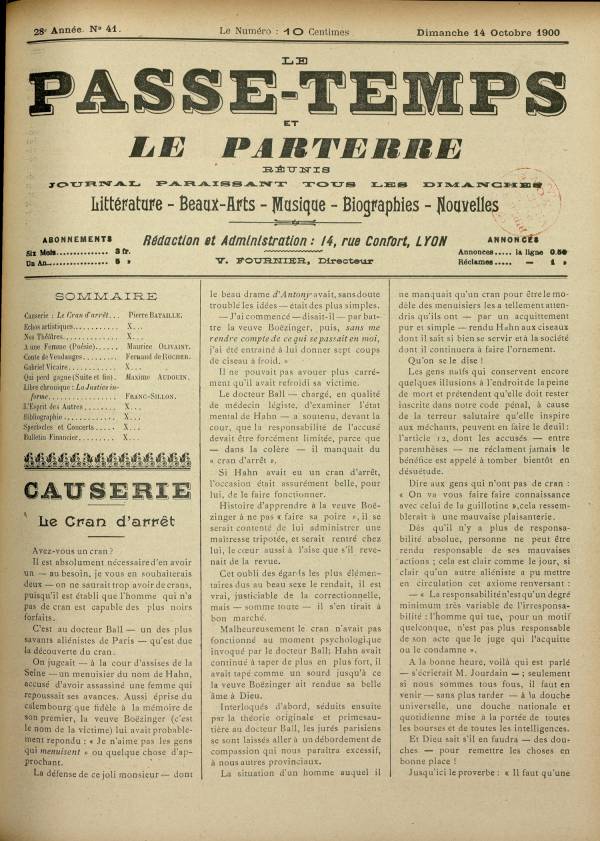 
						Affichage en mode lecture de la page
					