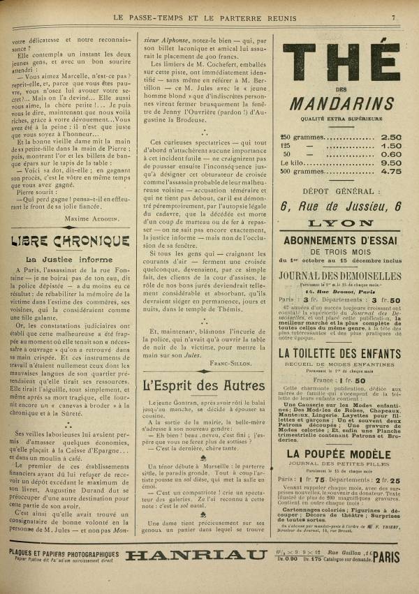 
						Affichage en mode lecture de la page
					