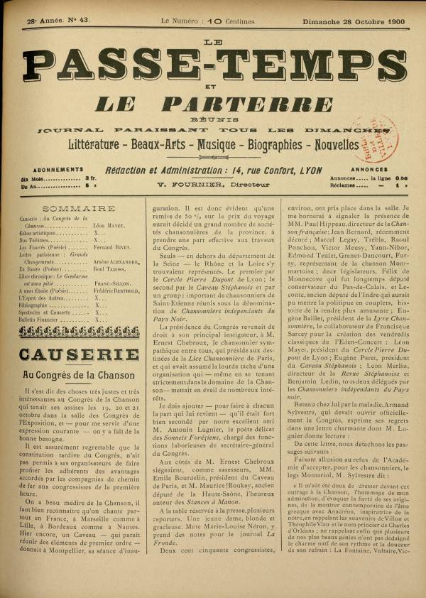 
						Affichage en mode lecture de la page
					