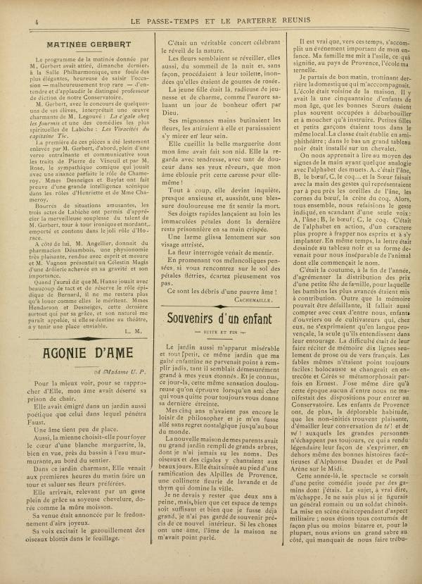 
						Affichage en mode lecture de la page
					