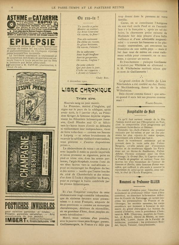 
						Affichage en mode lecture de la page
					