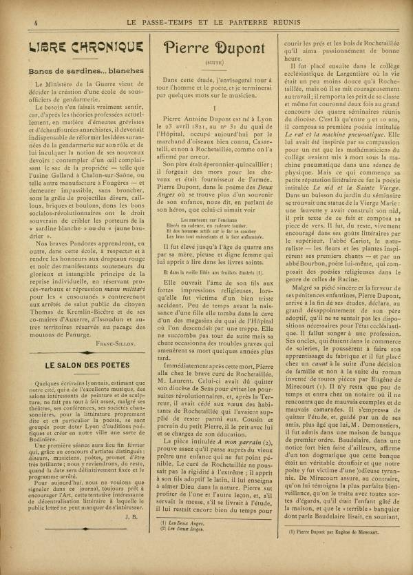 
						Affichage en mode lecture de la page
					