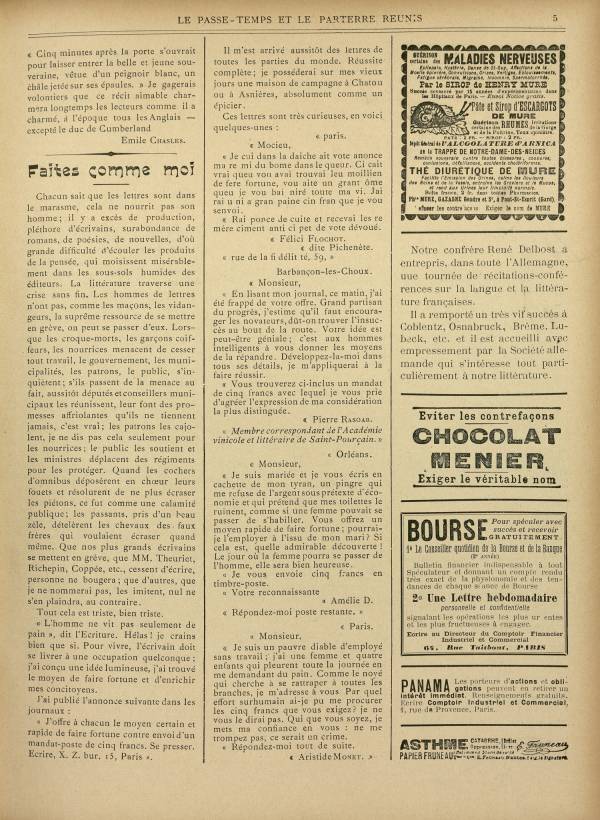 
						Affichage en mode lecture de la page
					