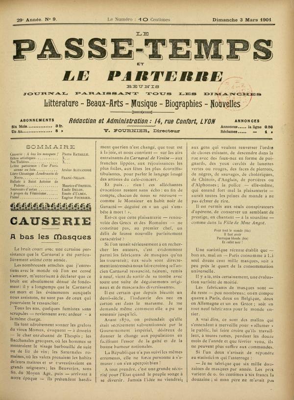 
						Affichage en mode lecture de la page
					