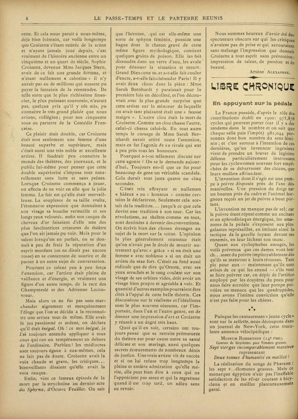 
						Affichage en mode lecture de la page
					
