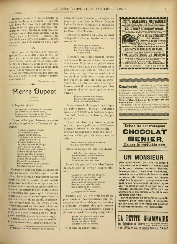 
						Affichage en mode lecture de la page
					