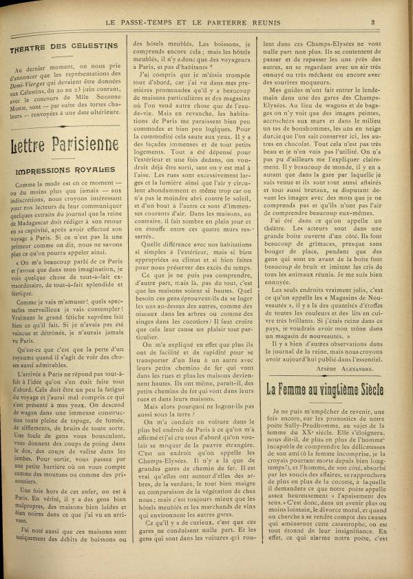 
						Affichage en mode lecture de la page
					