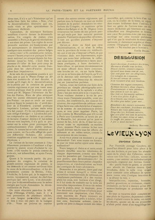 
						Affichage en mode lecture de la page
					