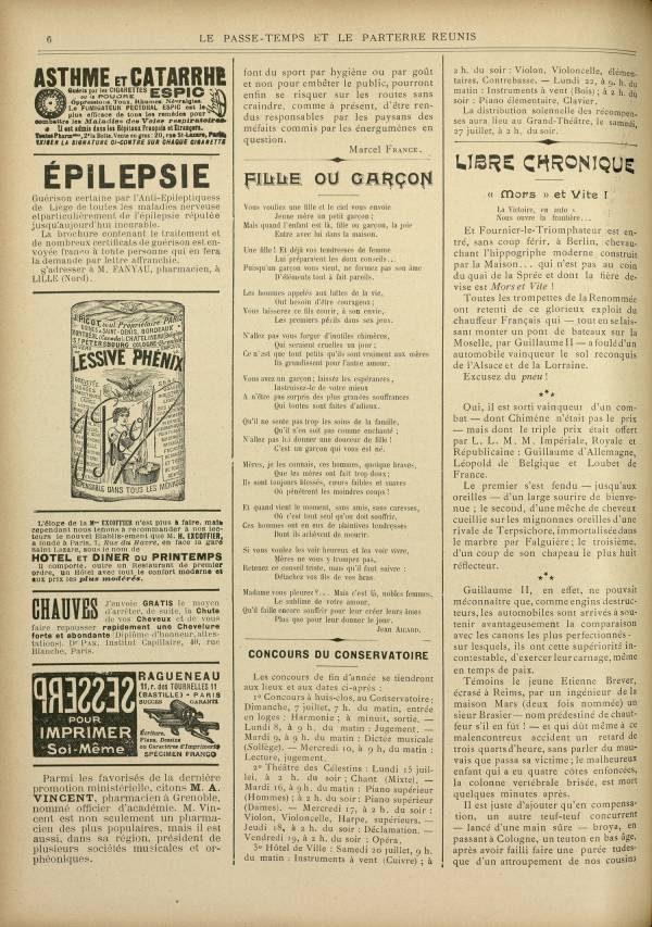 
						Affichage en mode lecture de la page
					