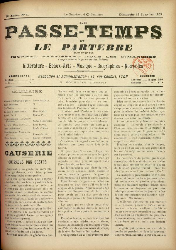 
						Affichage en mode lecture de la page
					