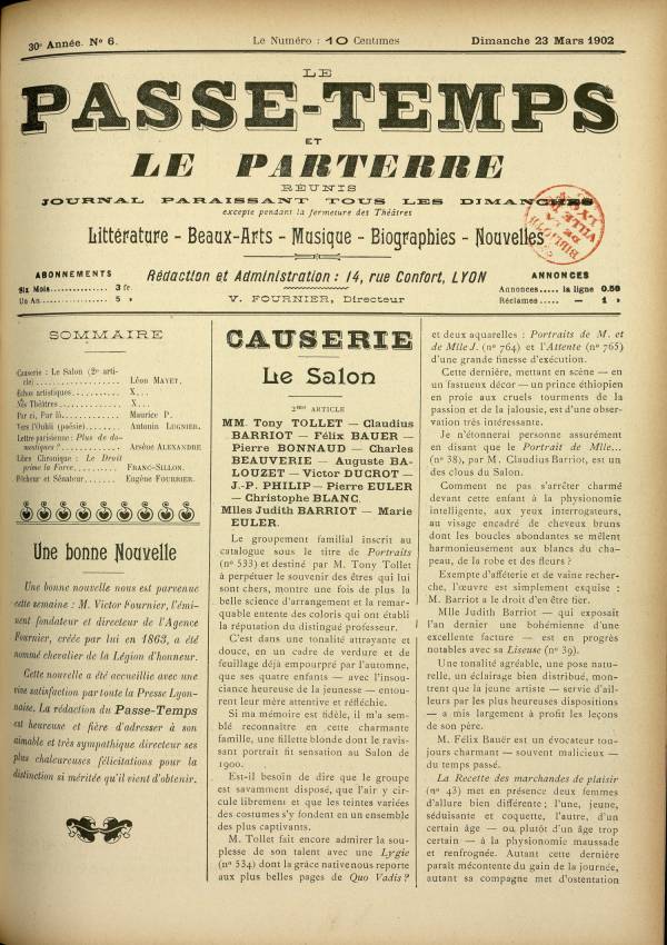 
						Affichage en mode lecture de la page
					
