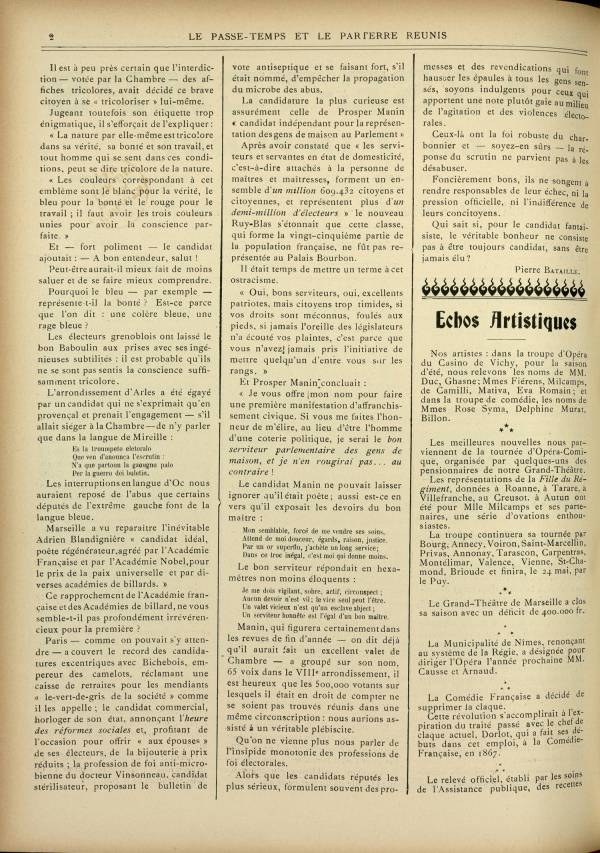 
						Affichage en mode lecture de la page
					