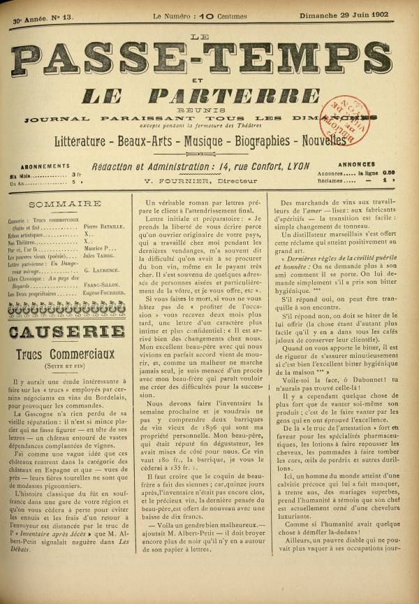 
						Affichage en mode lecture de la page
					