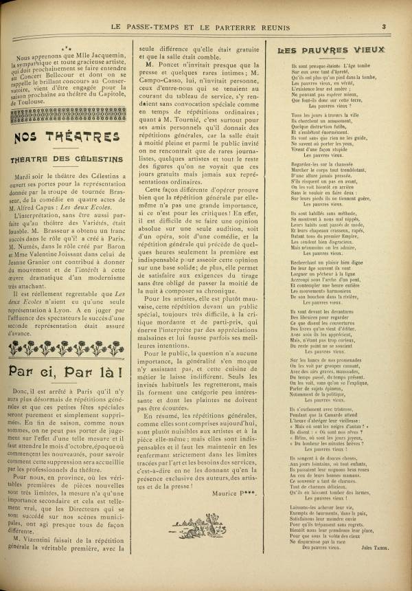 
						Affichage en mode lecture de la page
					