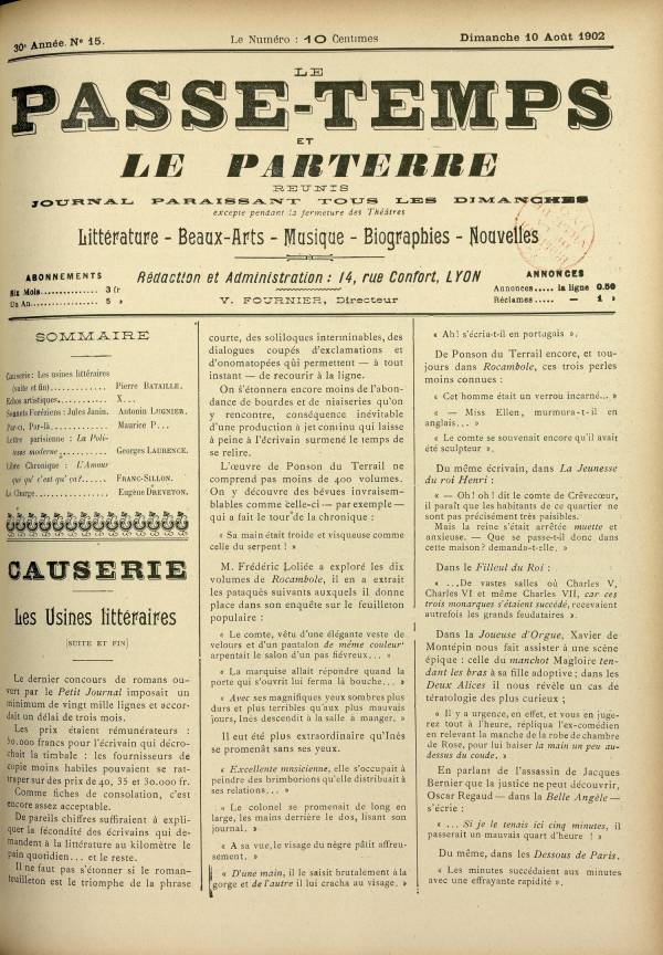 
						Affichage en mode lecture de la page
					
