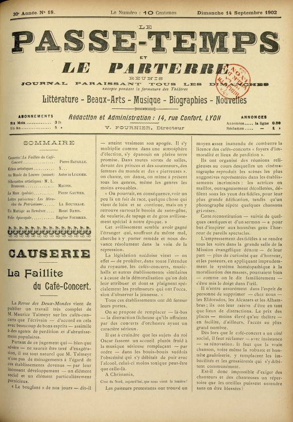 
						Affichage en mode lecture de la page
					
