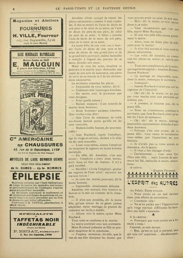 
						Affichage en mode lecture de la page
					