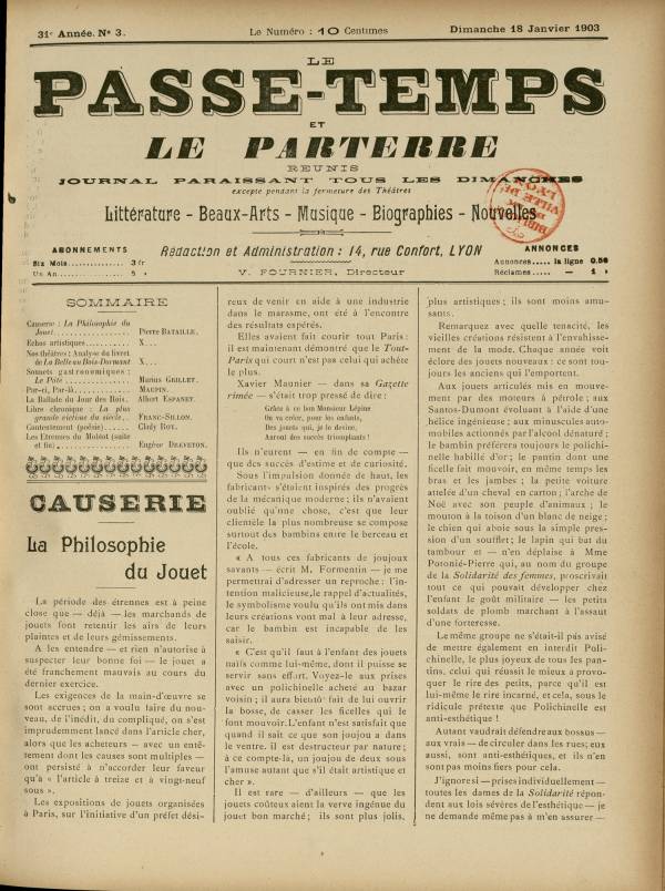 
						Affichage en mode lecture de la page
					