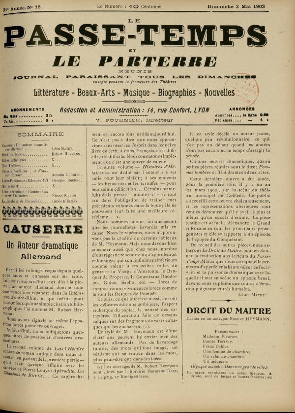 
						Affichage en mode lecture de la page
					