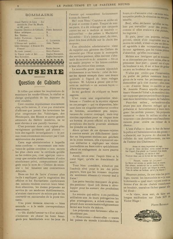 
						Affichage en mode lecture de la page
					