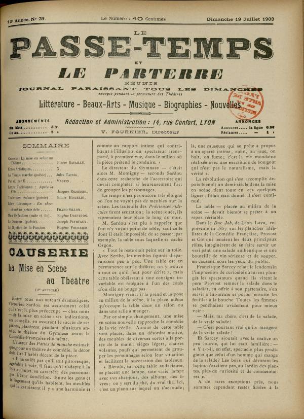 
						Affichage en mode lecture de la page
					