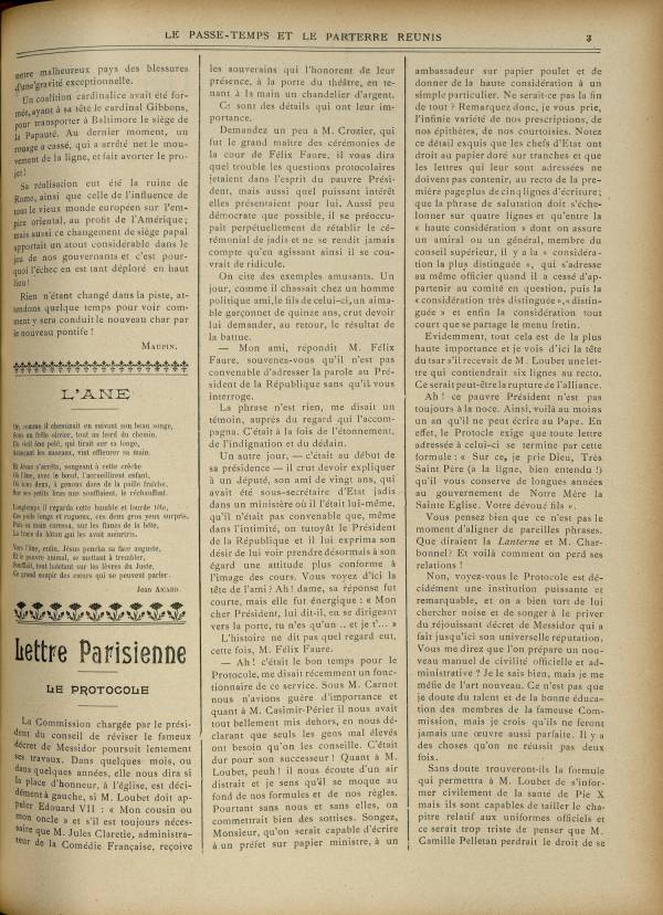 
						Affichage en mode lecture de la page
					
