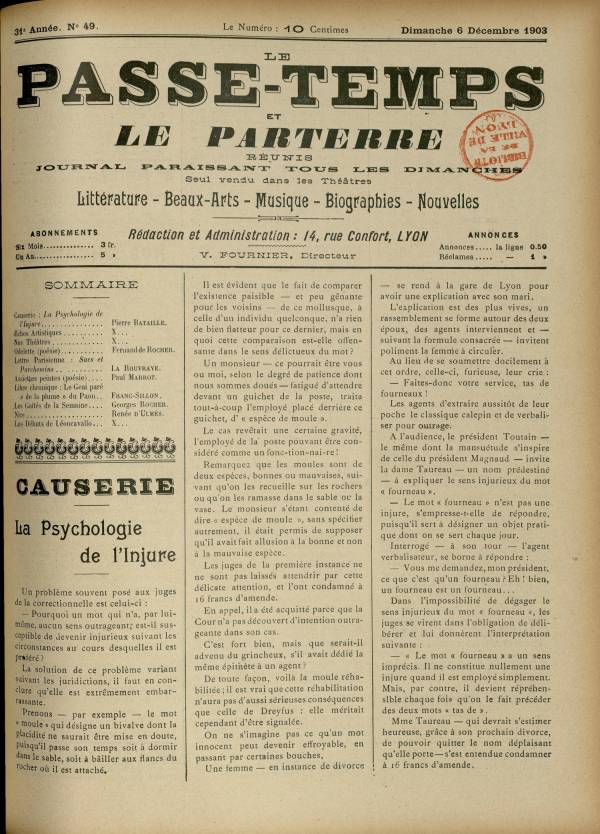 
						Affichage en mode lecture de la page
					