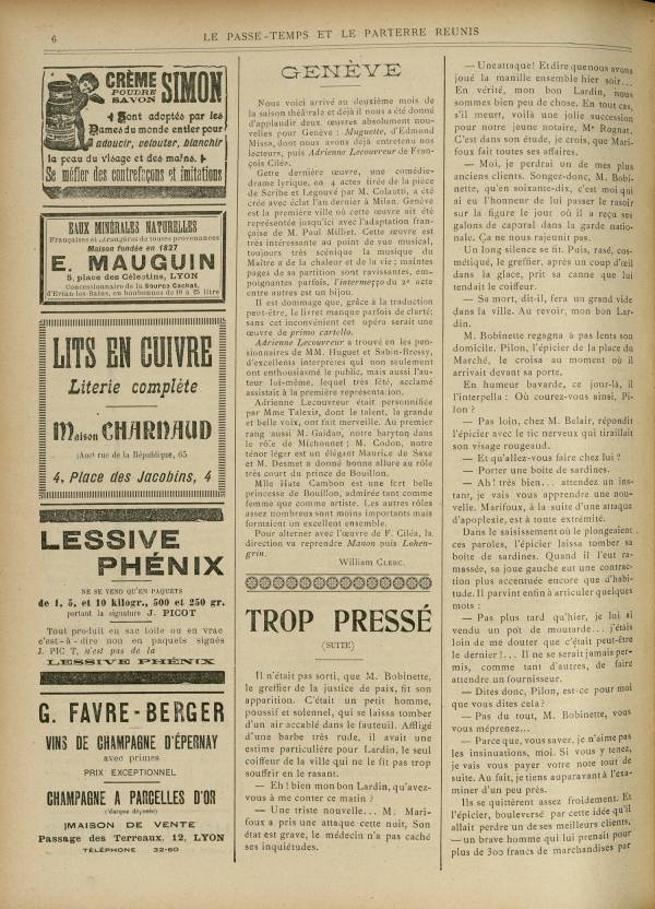 
						Affichage en mode lecture de la page
					