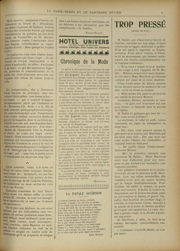 
						Affichage en mode lecture de la page
					