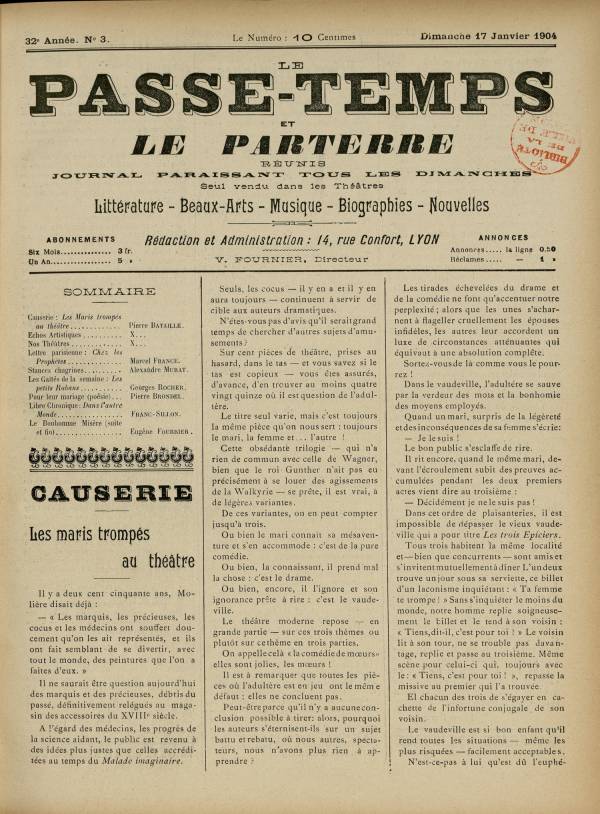 
						Affichage en mode lecture de la page
					
