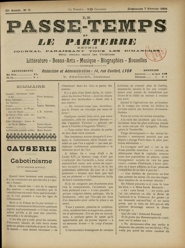 
						Affichage en mode lecture de la page
					