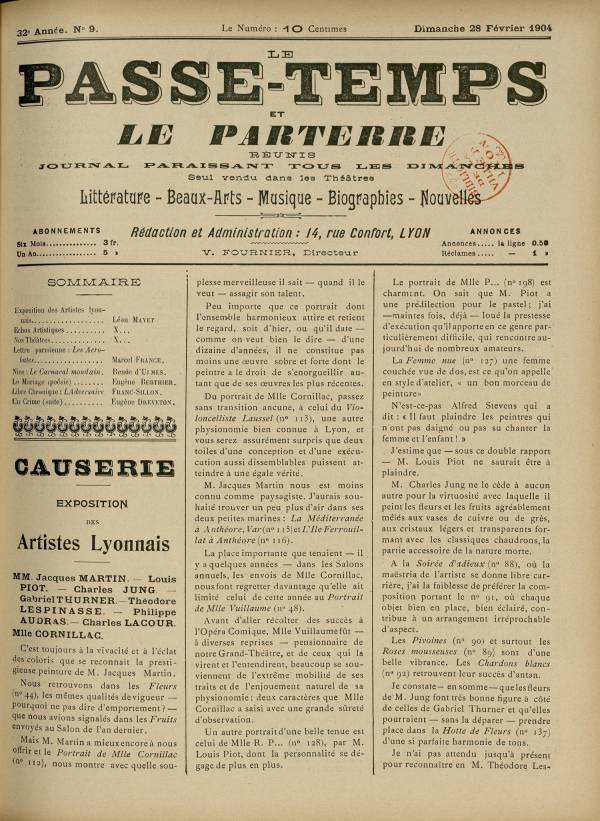 
						Affichage en mode lecture de la page
					