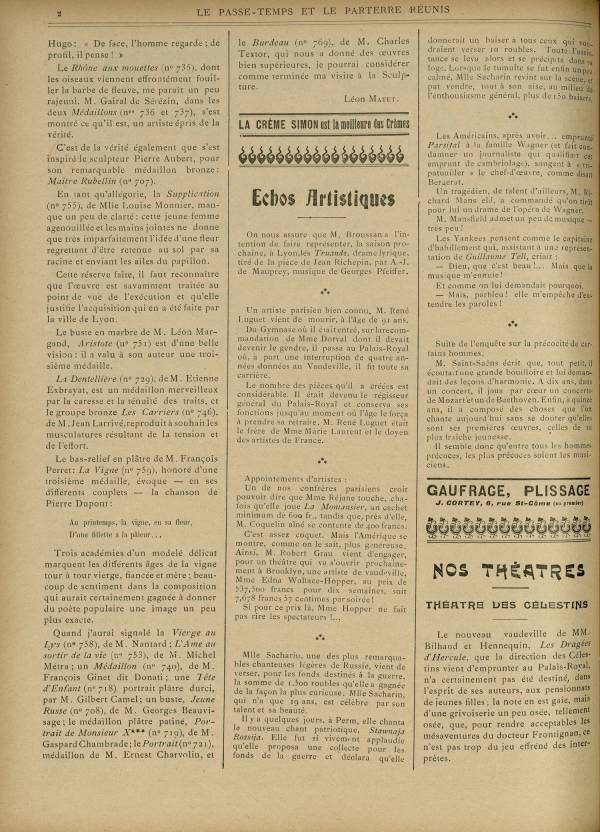 
						Affichage en mode lecture de la page
					