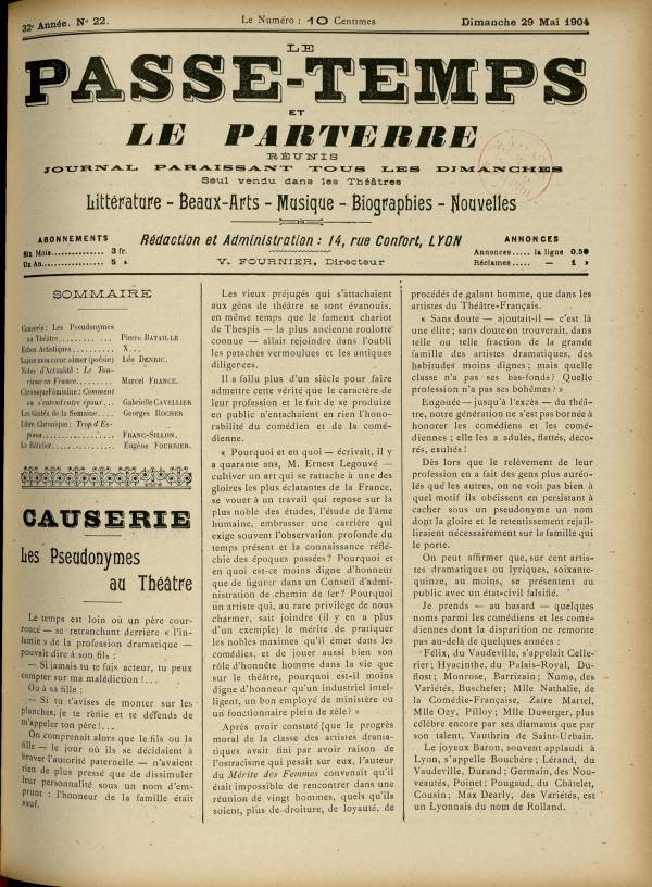 
						Affichage en mode lecture de la page
					