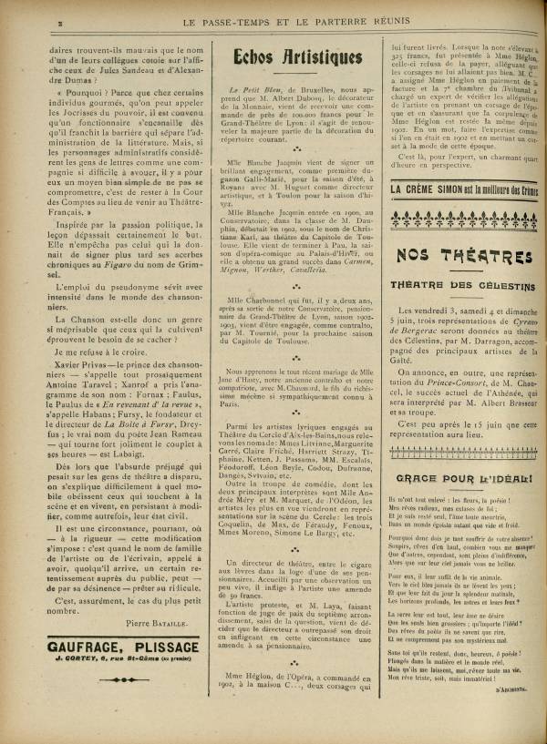 
						Affichage en mode lecture de la page
					