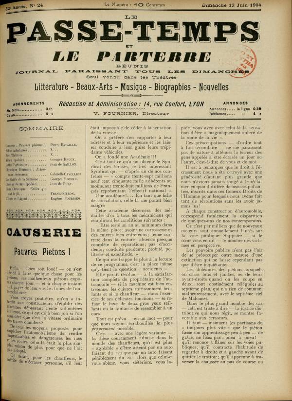 
						Affichage en mode lecture de la page
					
