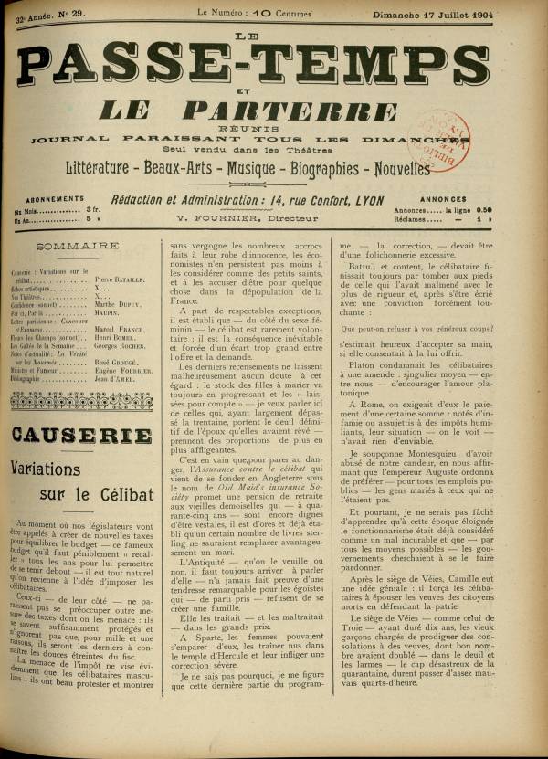 
						Affichage en mode lecture de la page
					