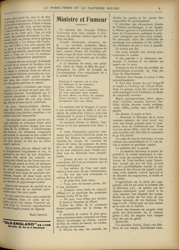 
						Affichage en mode lecture de la page
					