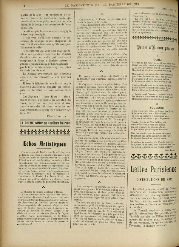 
						Affichage en mode lecture de la page
					